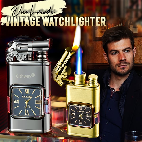 🎉2024 NEW Cithway® Windproof Dual-Flame Vintage Watch Lighter