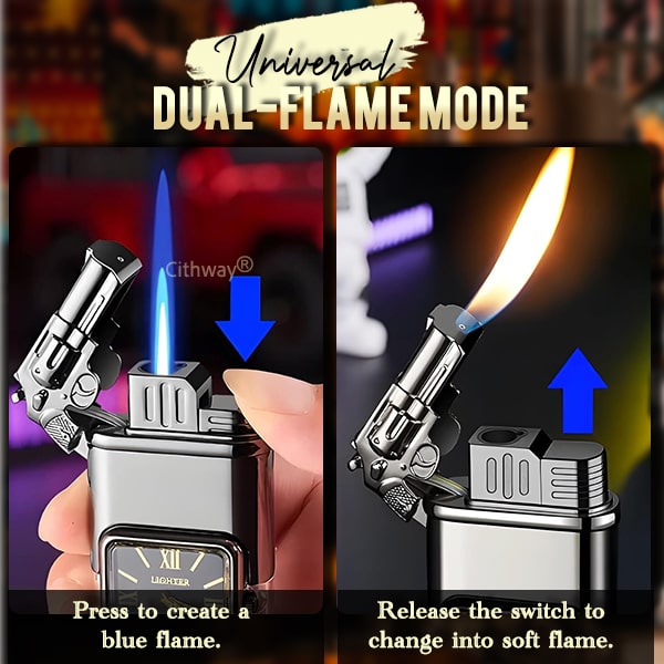 🎉2024 NEW Cithway® Windproof Dual-Flame Vintage Watch Lighter