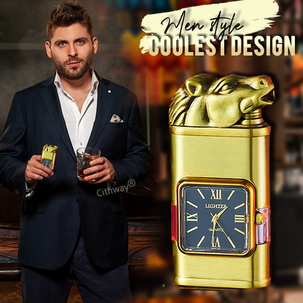 🎉2024 NEW Cithway® Windproof Dual-Flame Vintage Watch Lighter
