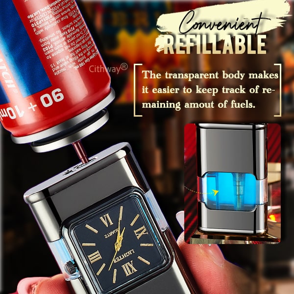 🎉2024 NEW Cithway® Windproof Dual-Flame Vintage Watch Lighter